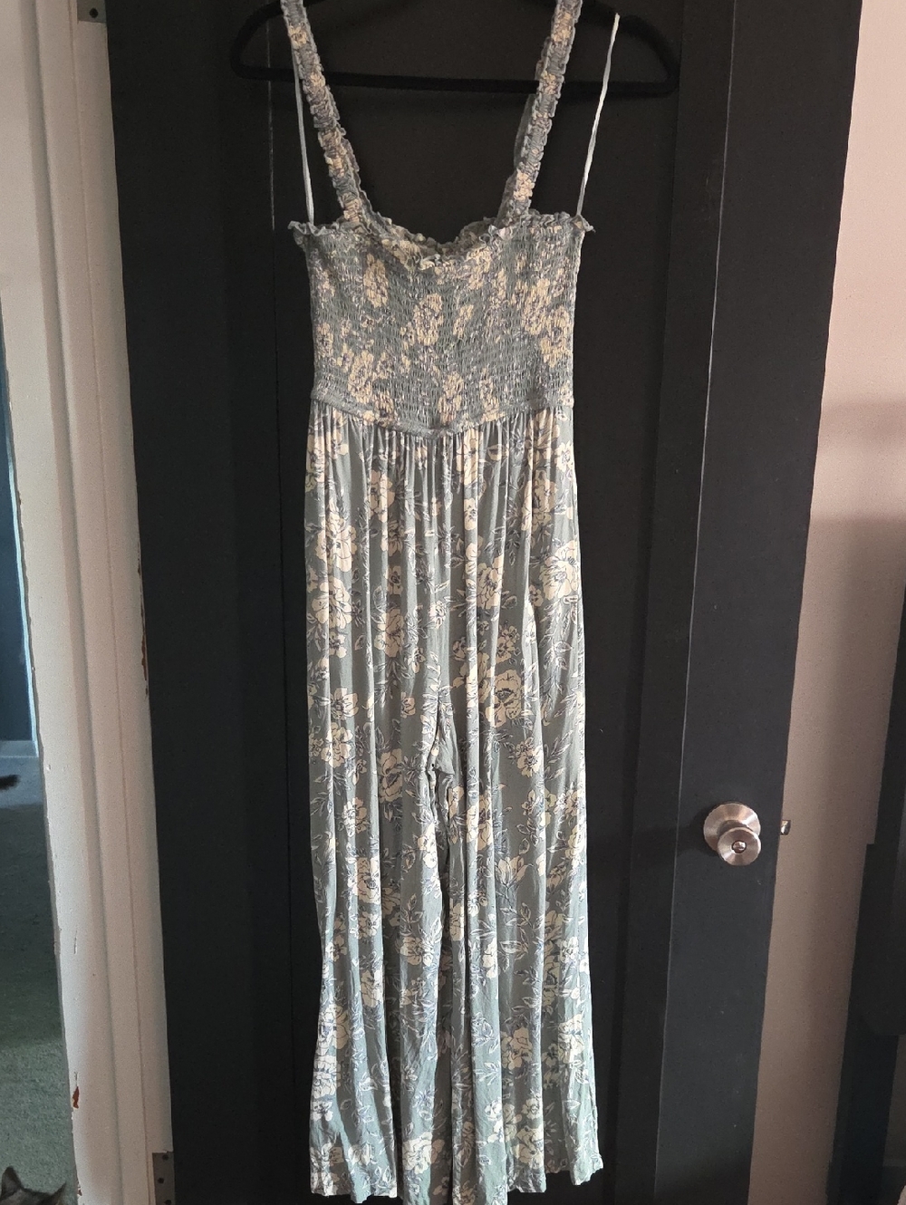 Mint Green Floral Jumpsuit